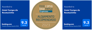 Booking.com Traveller Review Awards and Boa Cama Boa Mesa distinction